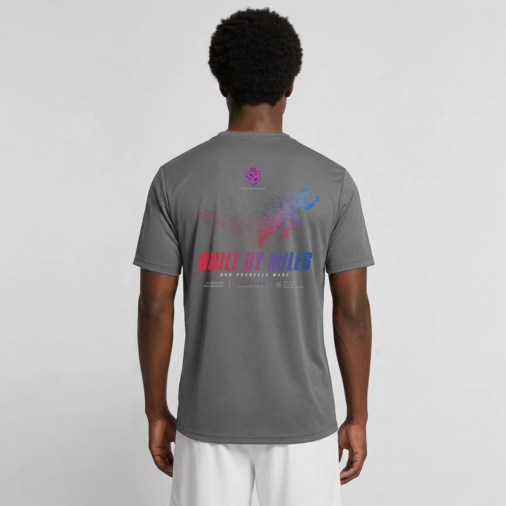 Funktions Shirt für Läufer Run No5 - dark melange 