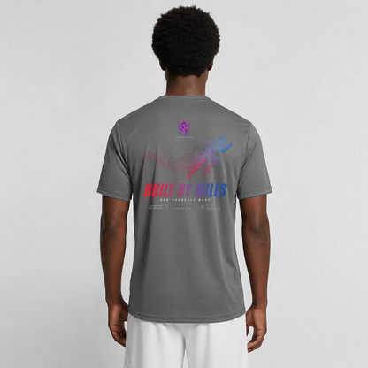 Funktions Shirt für Läufer Run No5 - dark melange 