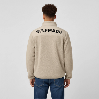 Classic Unisex Sherpa Jacket - beige