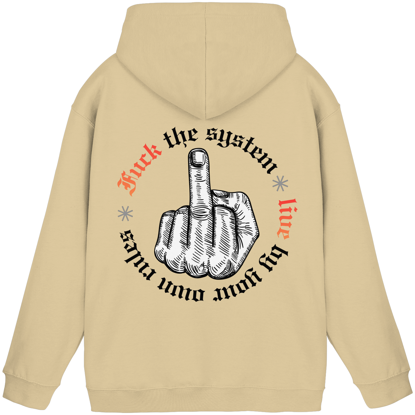 Fuck The System Gold No48 - Basic Unisex Hoodie