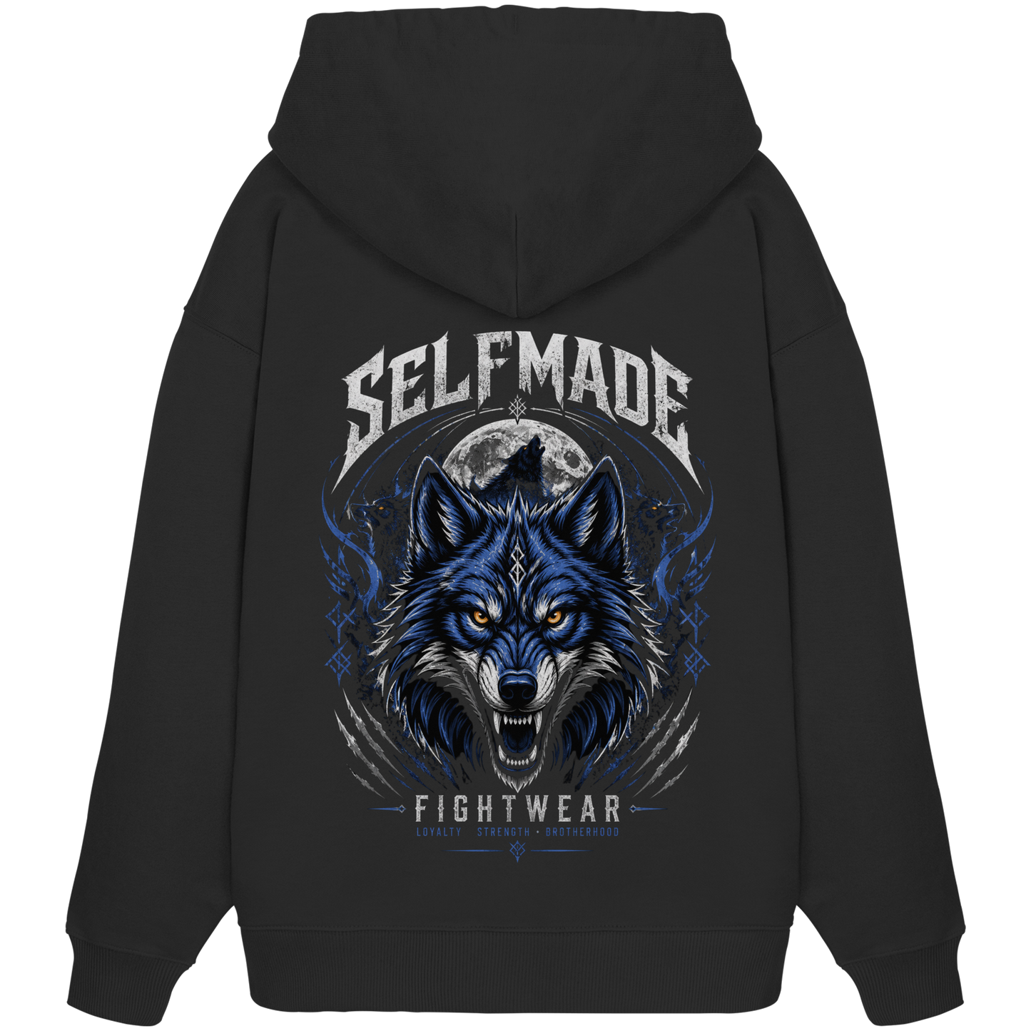 Wolf Animal No2 - Organic Oversize Hoodie