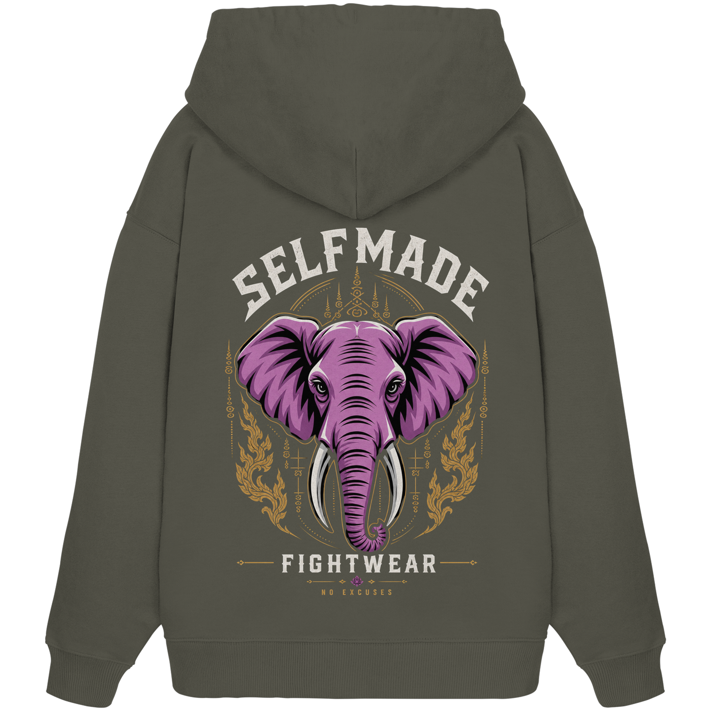 Elephant Animal No3 - Organic Oversize Hoodie