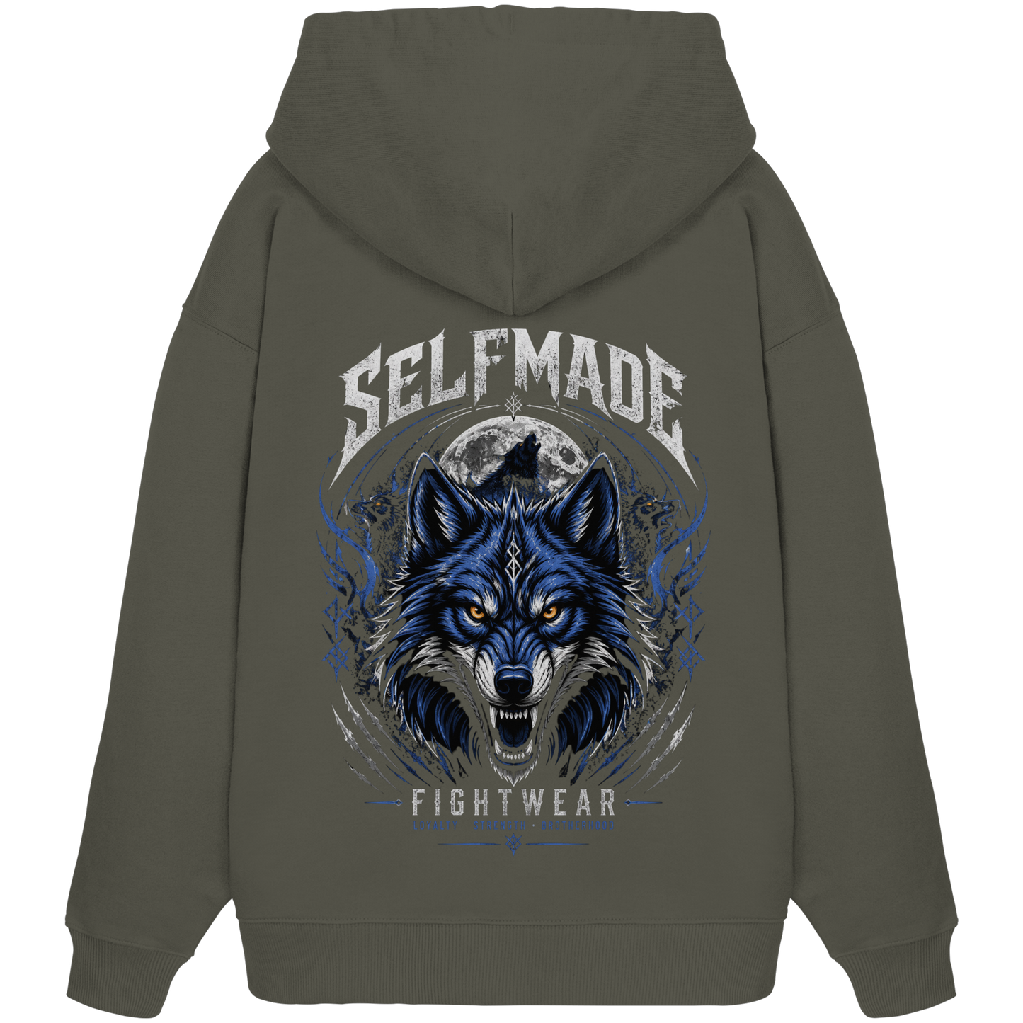 Wolf Animal No2 - Organic Oversize Hoodie