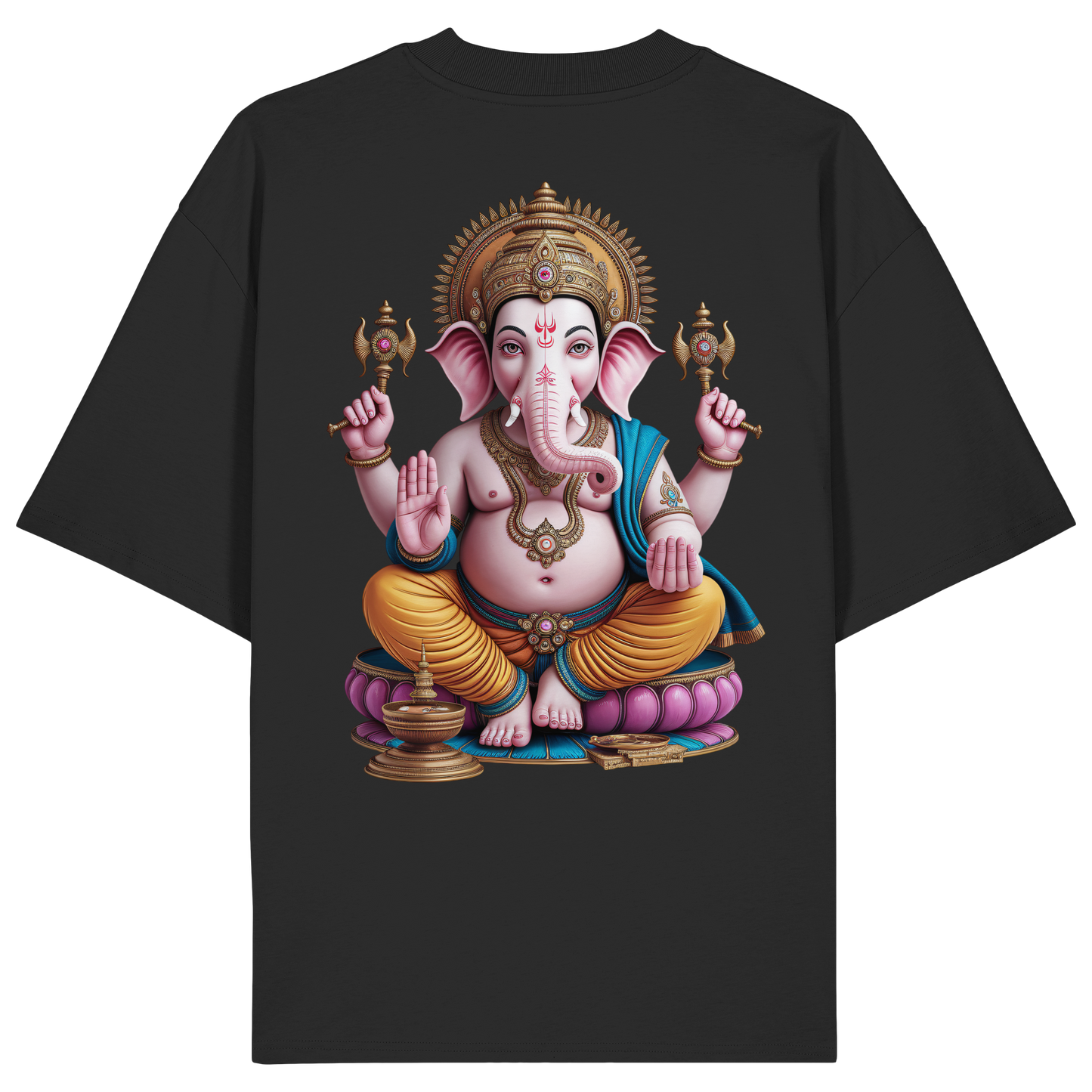 Ganesha Gold No18 - Organic Oversize Shirt