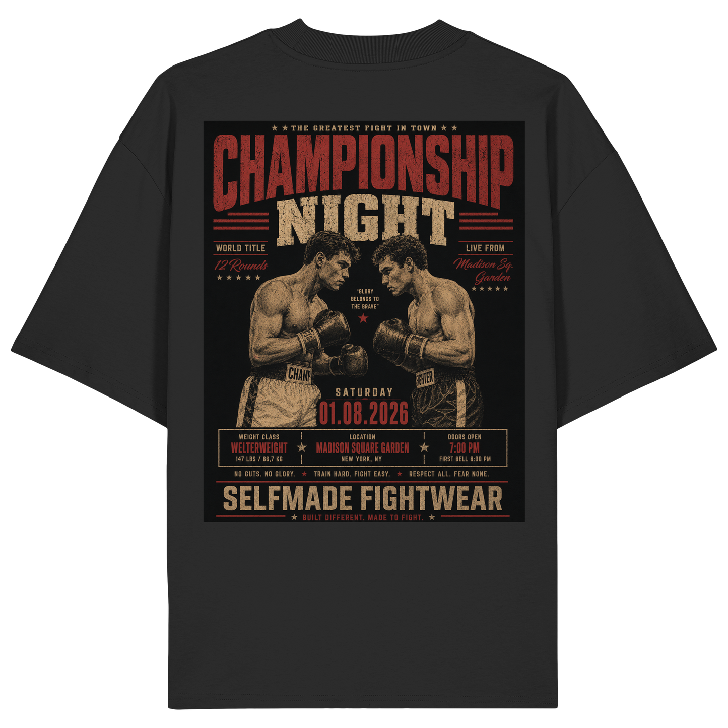Champ Night Boxing No13 - Organic Oversize Shirt