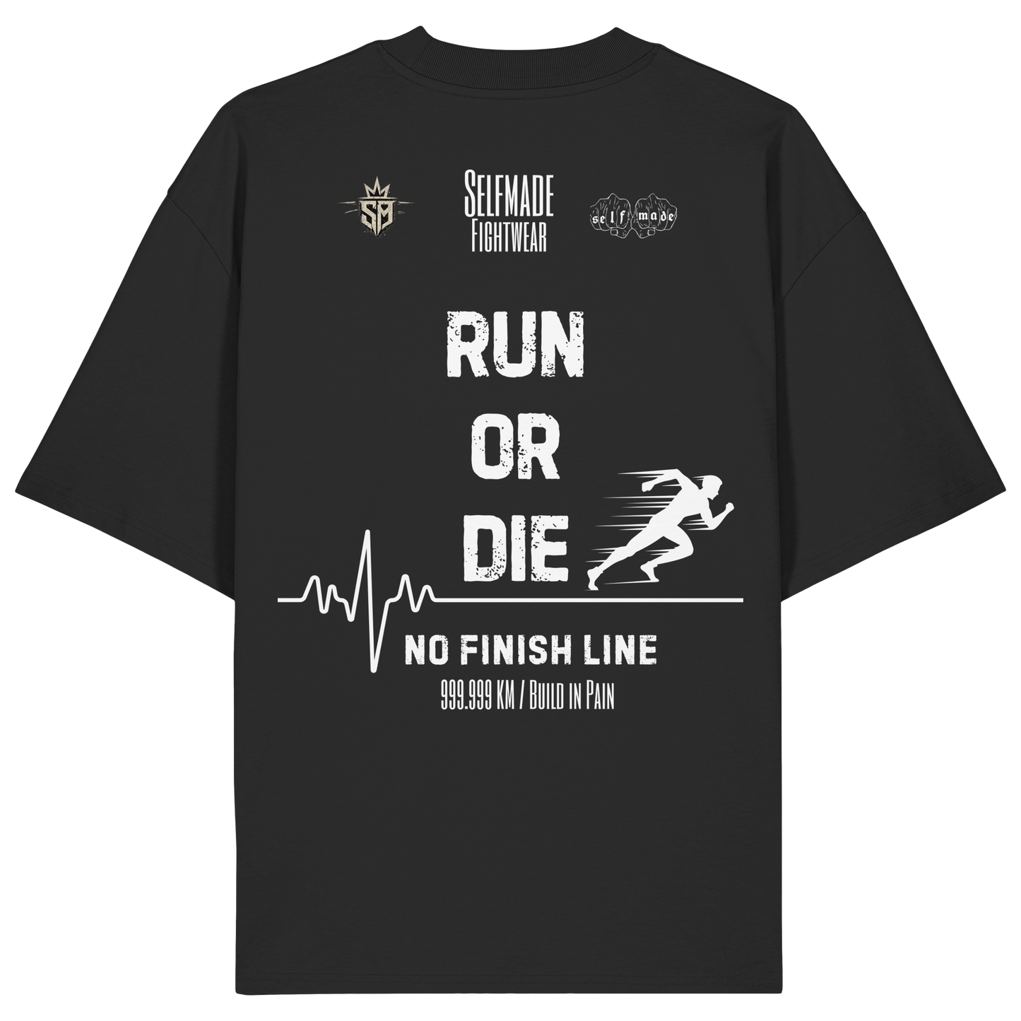 Run Or Die No4 - Organic Oversize Shirt