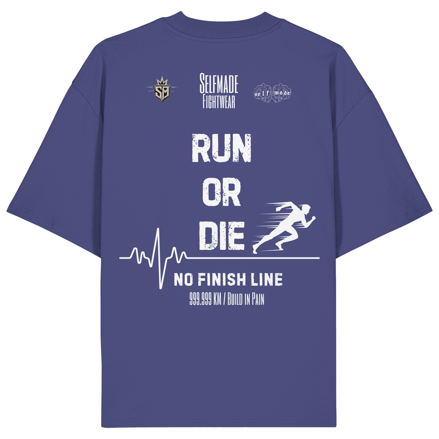 Run Or Die No4 - Organic Oversize Shirt