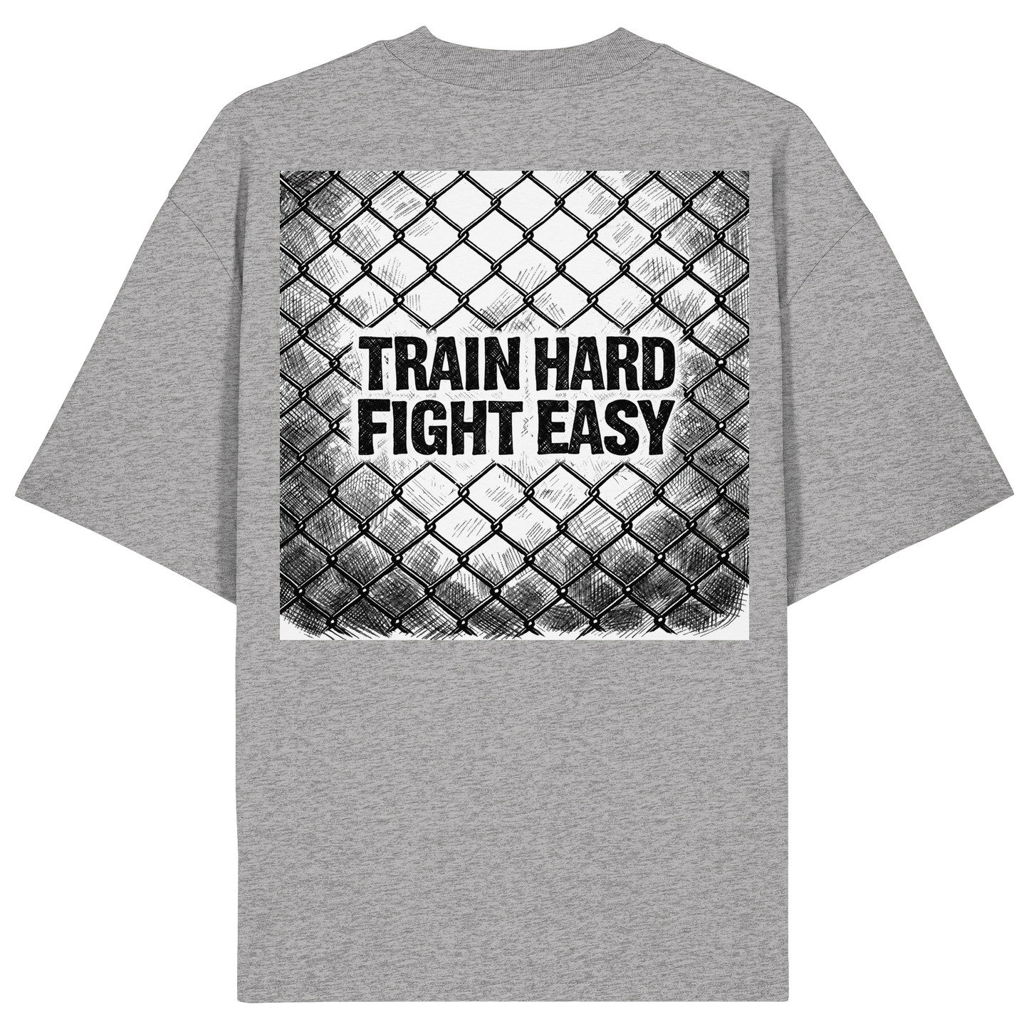 Train Hard Fight easy MuayThai No8 - Organic Oversize Shirt