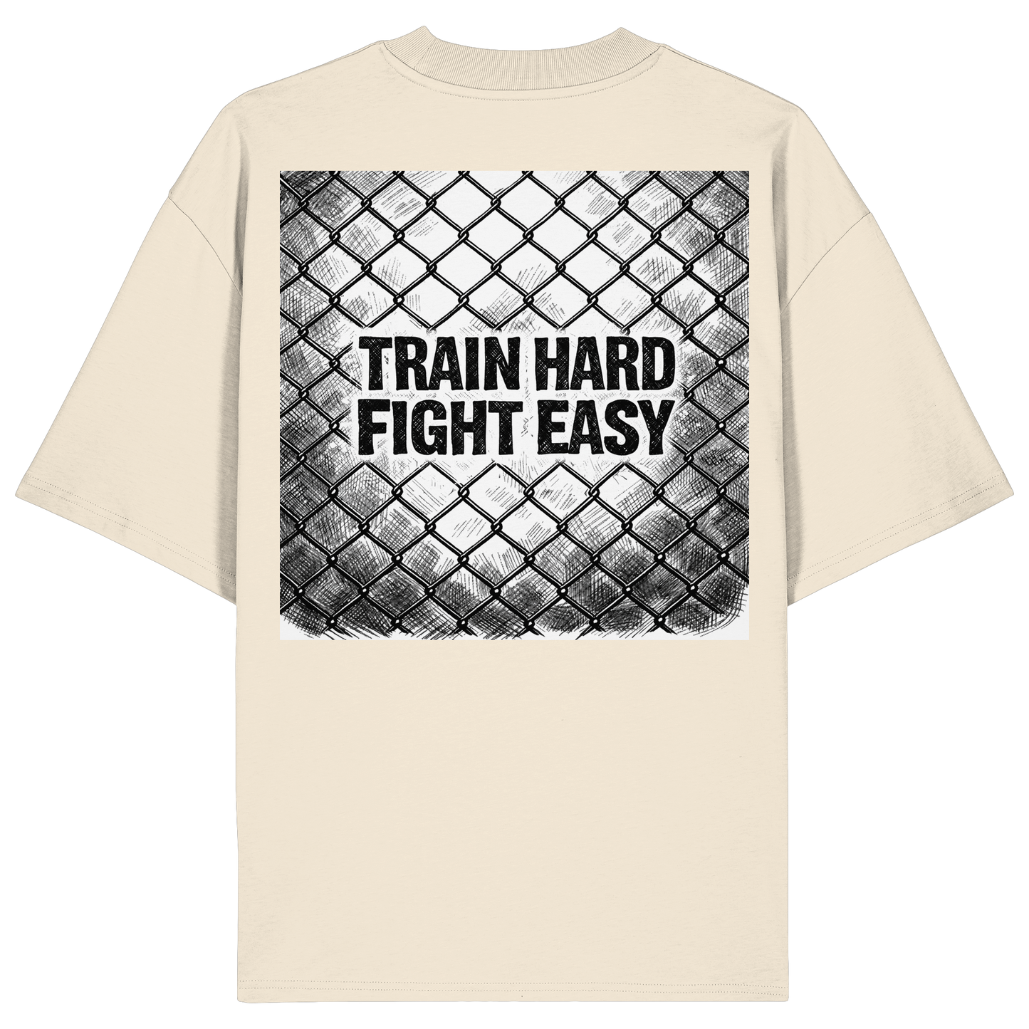 Train Hard Fight easy MuayThai No8 - Organic Oversize Shirt