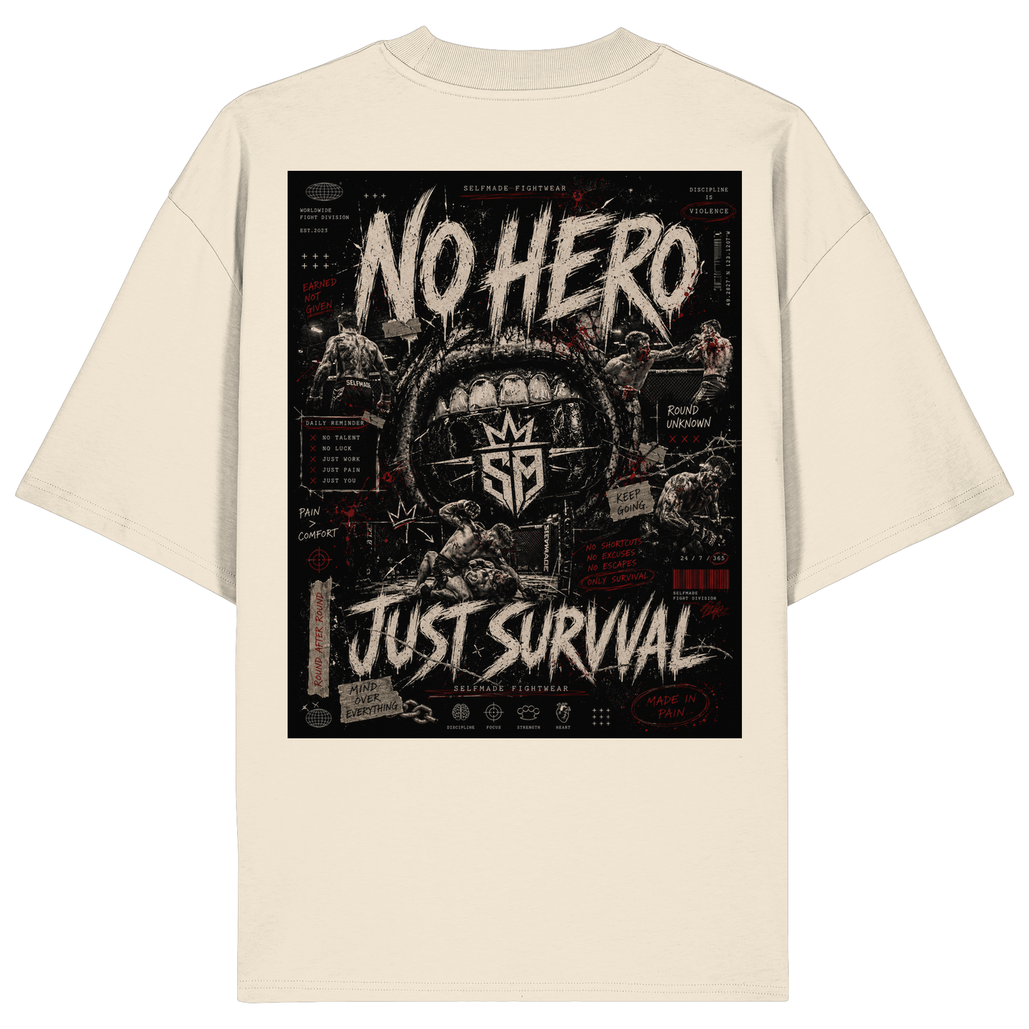 No Hero Gold No70 - Organic Oversize Shirt
