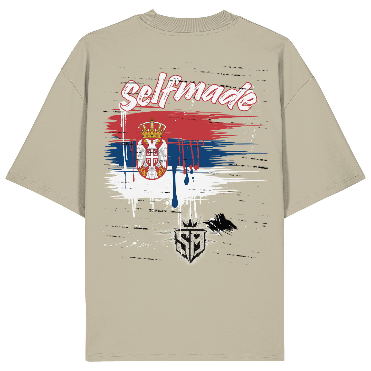 Serbia Edition Gold No57 - Organic Oversize Shirt