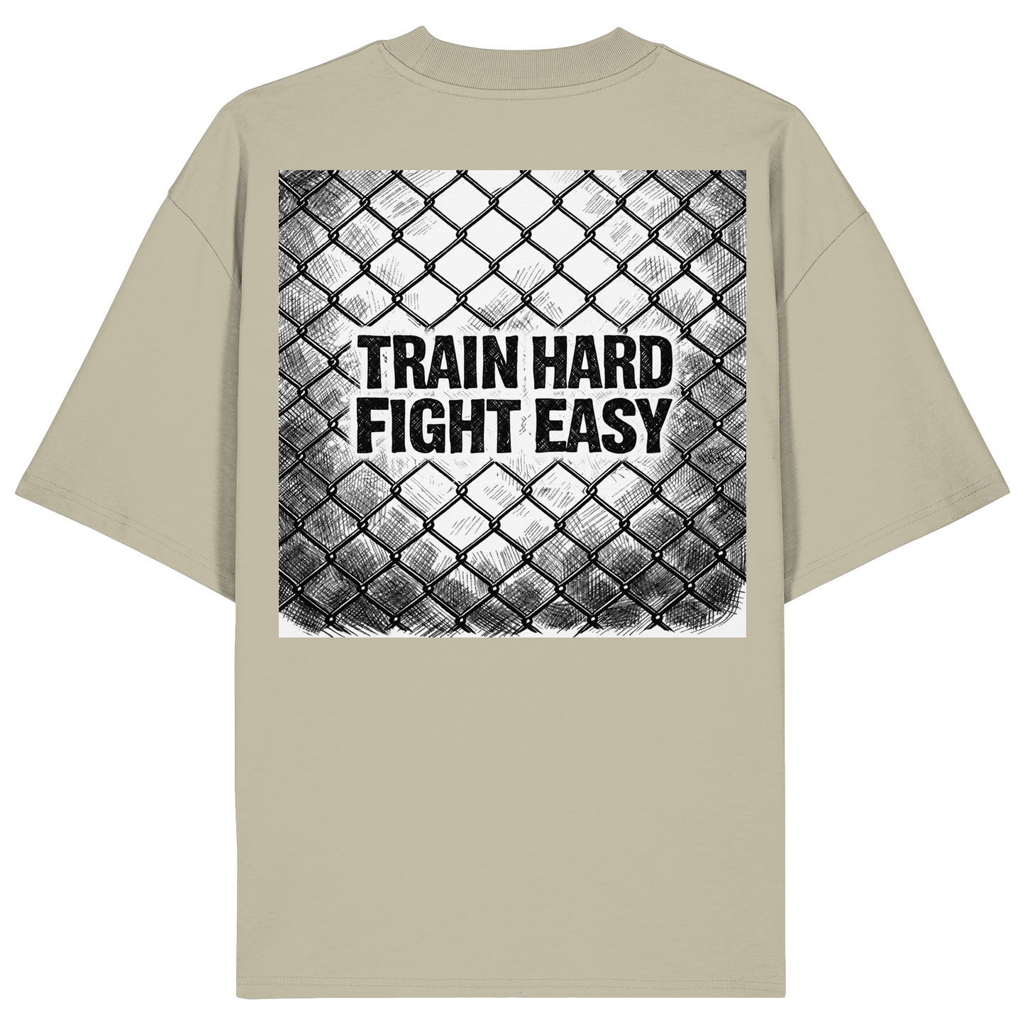 Train Hard Fight easy MuayThai No8 - Organic Oversize Shirt