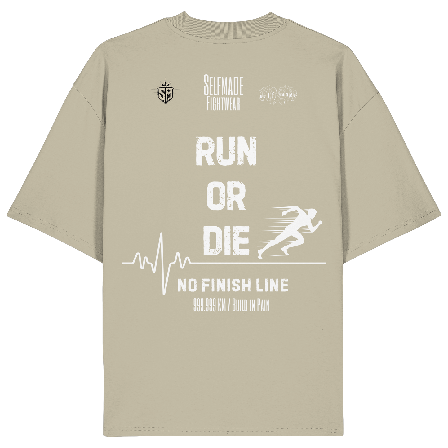 Run Or Die No4 - Organic Oversize Shirt