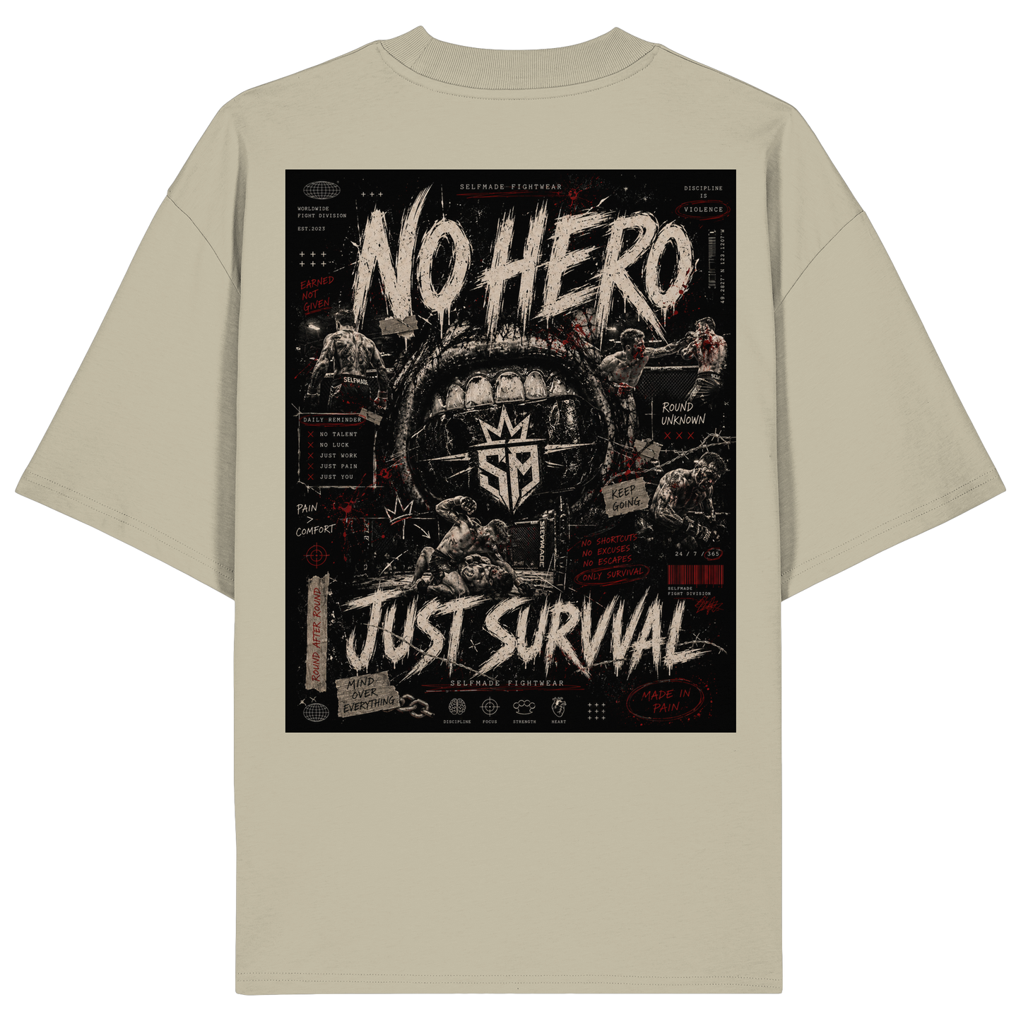 No Hero Gold No70 - Organic Oversize Shirt