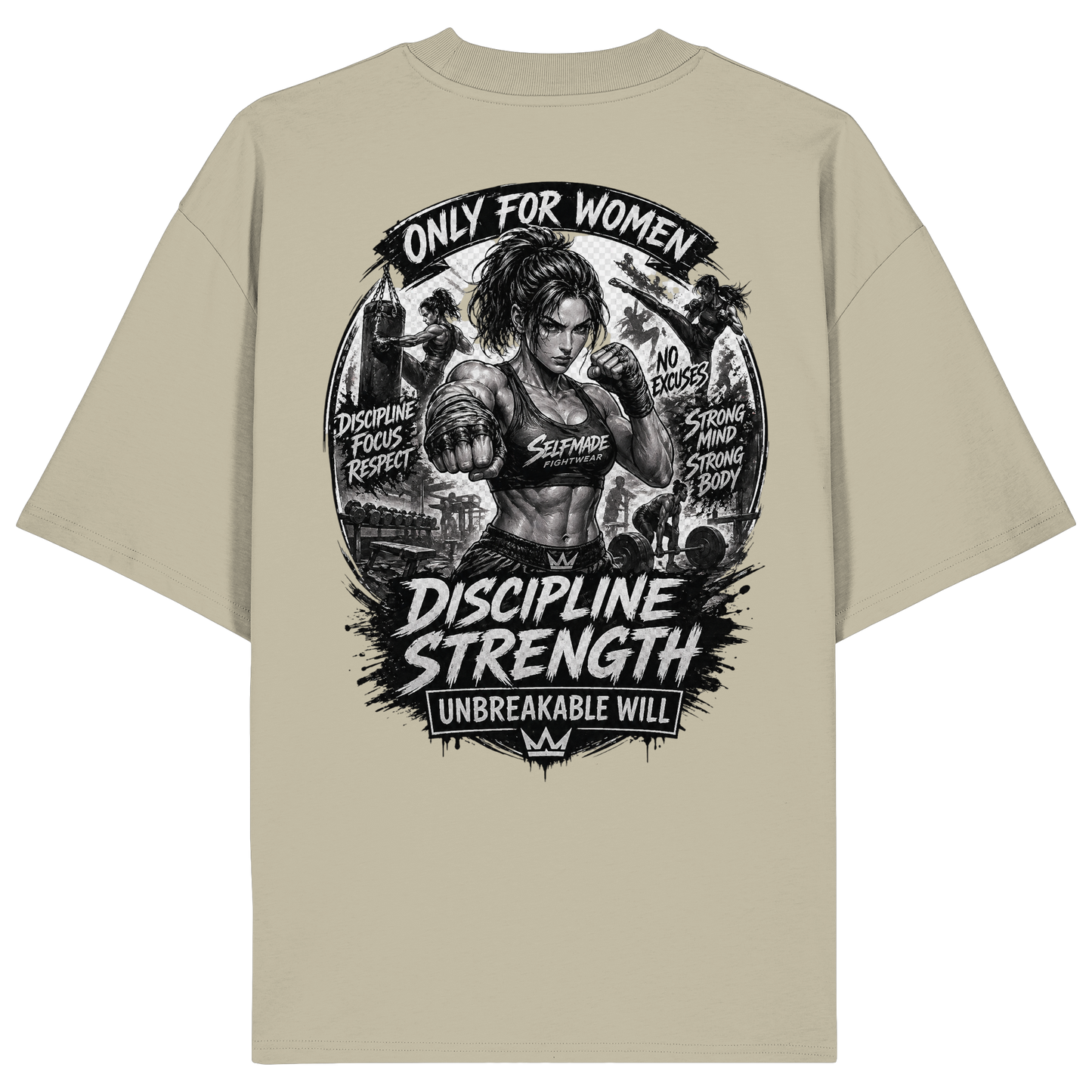 Only For Women Fight No12 - Organic Oversize Shirt