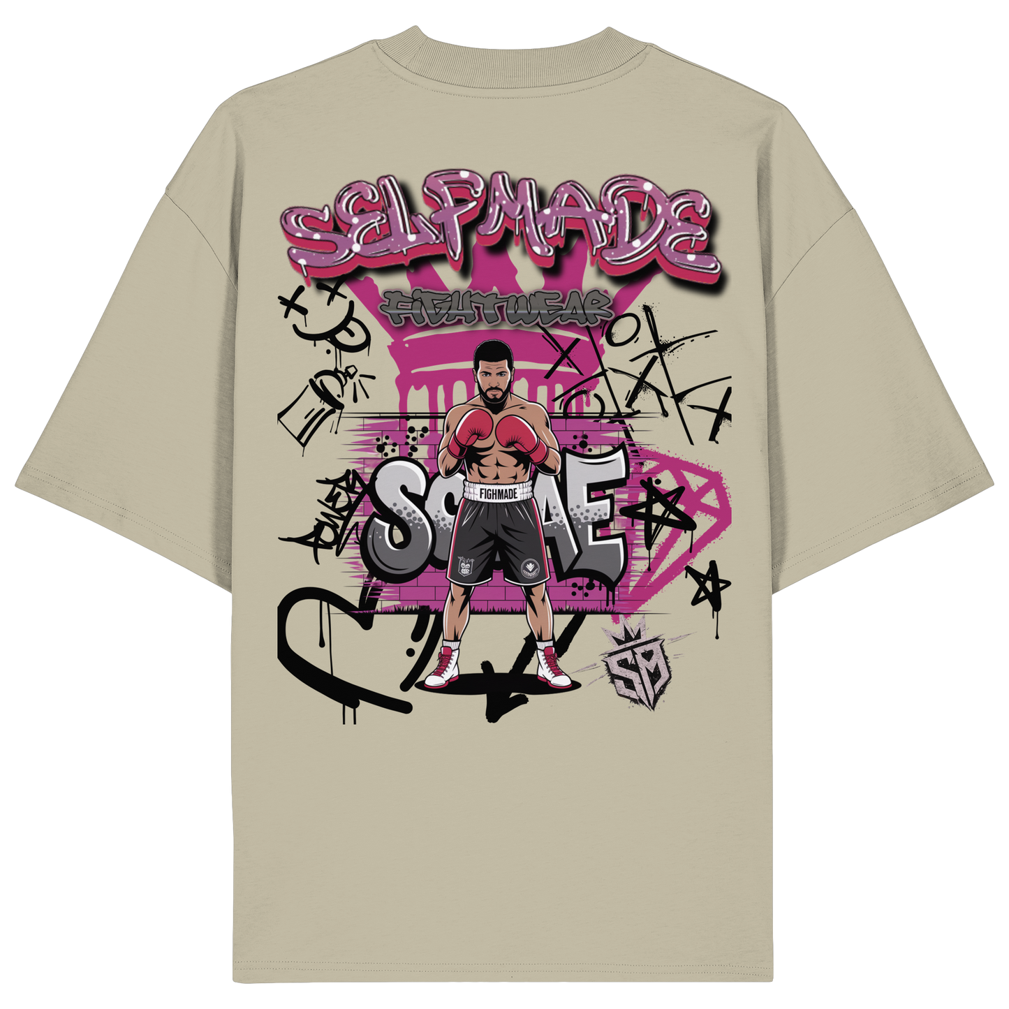 Graffiti Boxing No11 - Organic Oversize Shirt