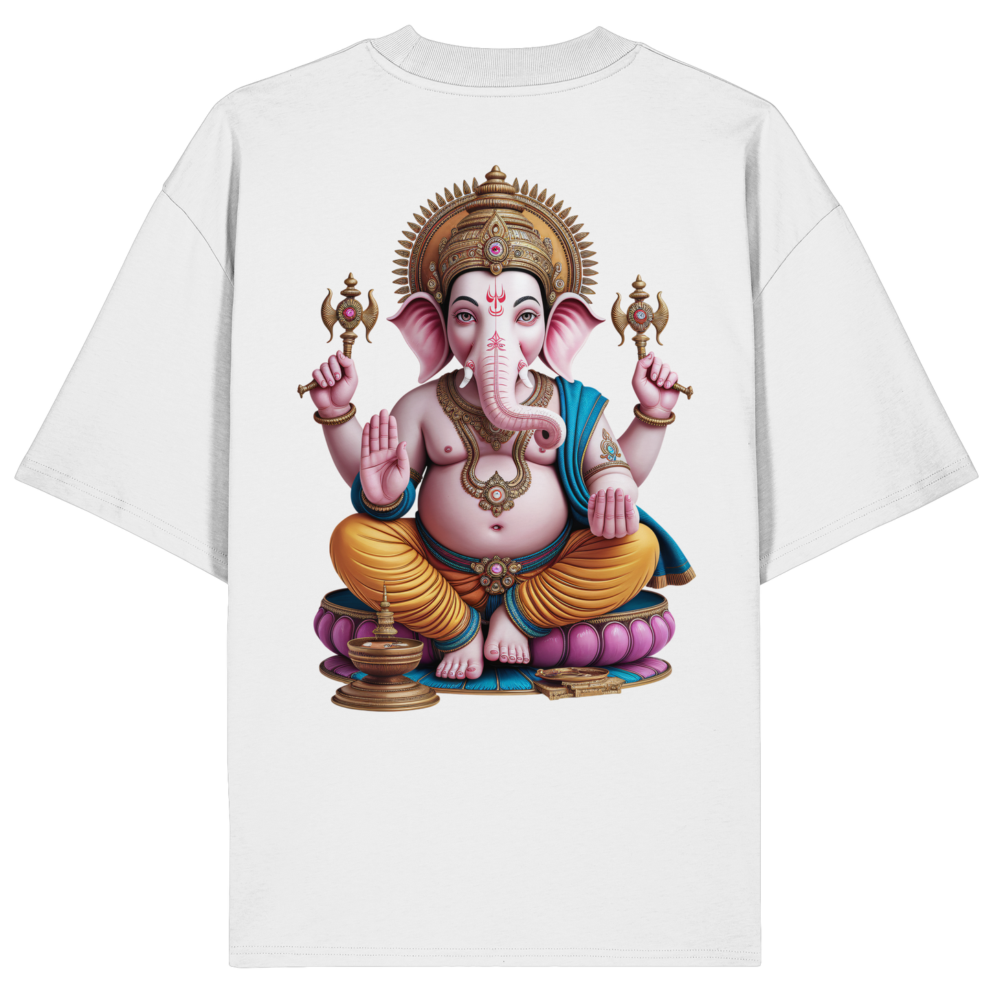 Ganesha Gold No18 - Organic Oversize Shirt