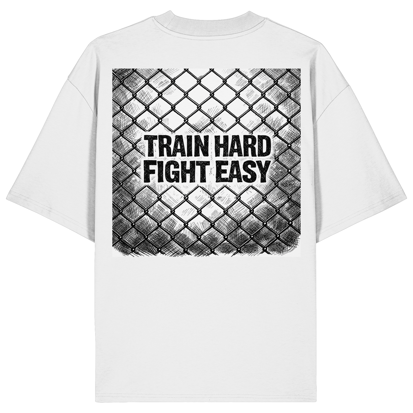 Train Hard Fight easy MuayThai No8 - Organic Oversize Shirt