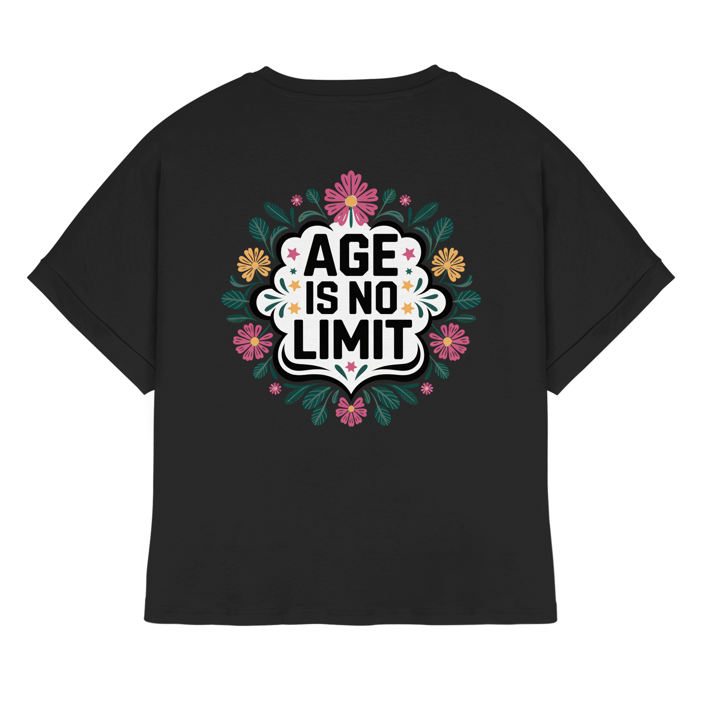 Age is No Limit ! Women No5 - Womens Organic Rolled Sleeves T-Shirt