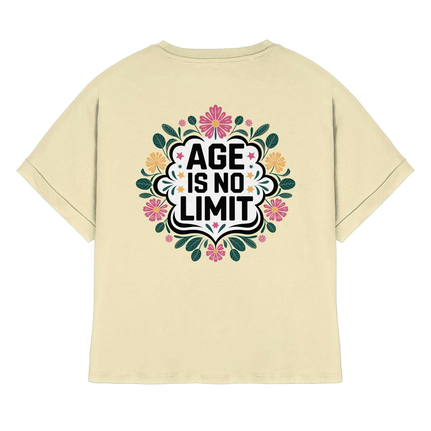 Age is No Limit ! Women No5 - Womens Organic Rolled Sleeves T-Shirt