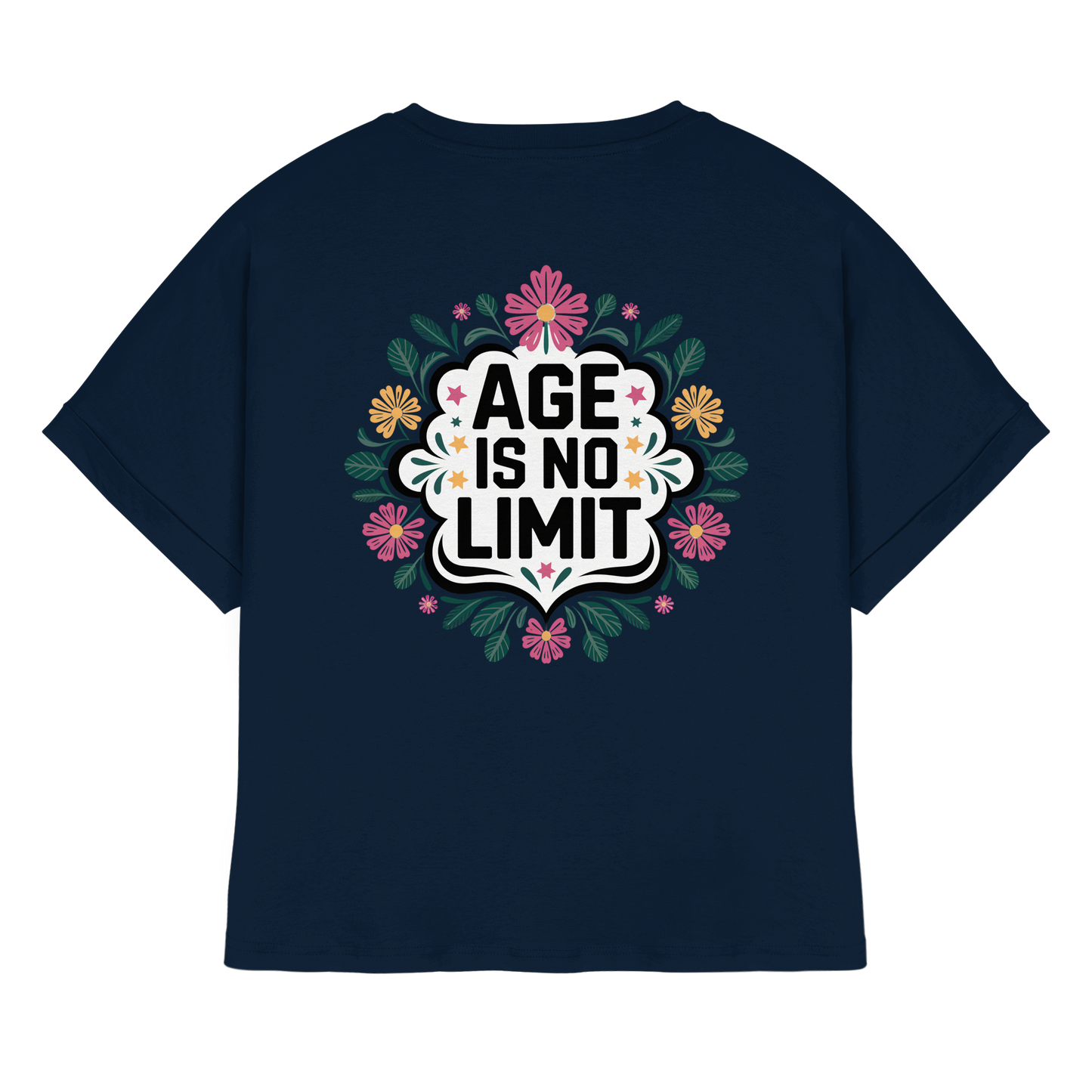 Age is No Limit ! Women No5 - Womens Organic Rolled Sleeves T-Shirt
