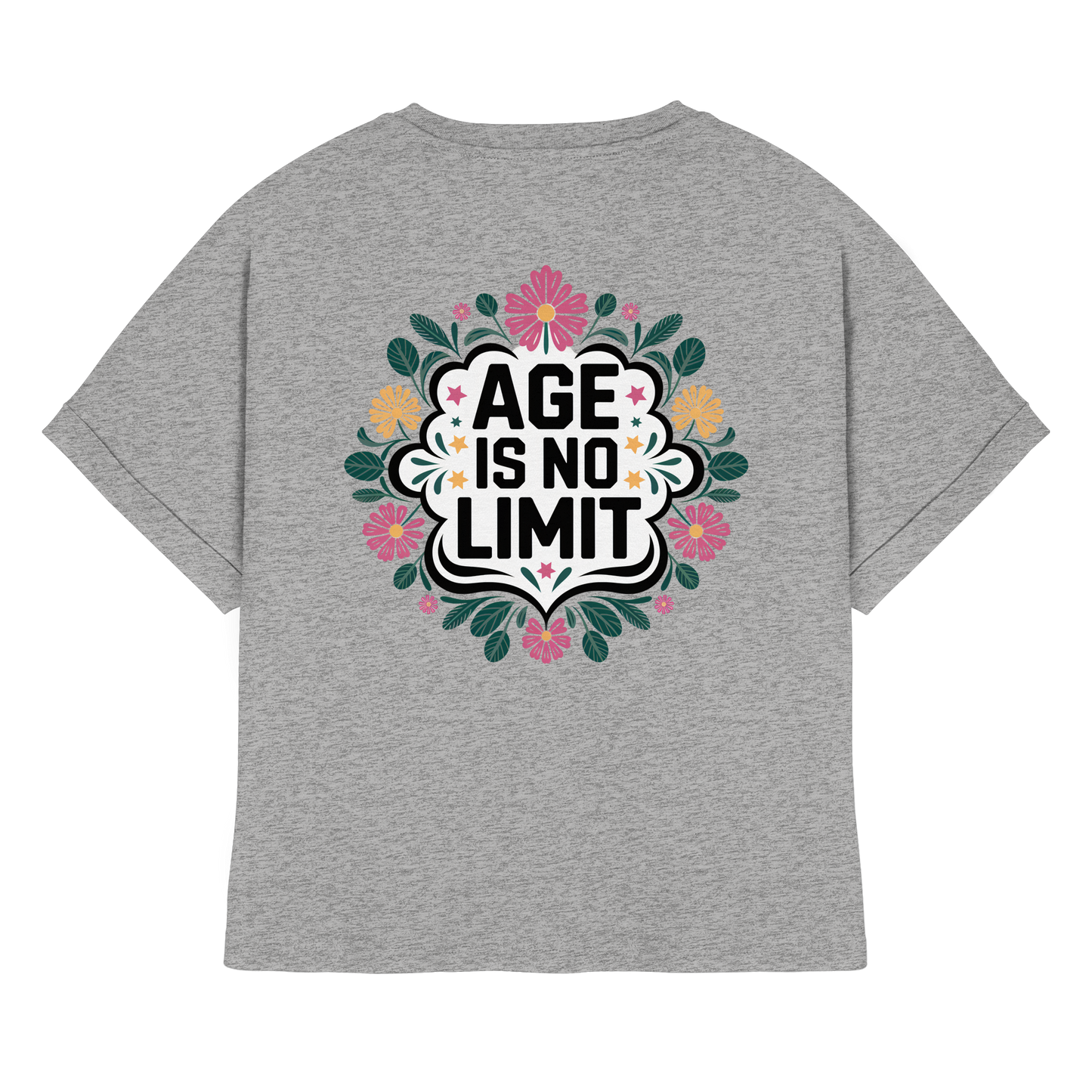 Age is No Limit ! Women No5 - Womens Organic Rolled Sleeves T-Shirt