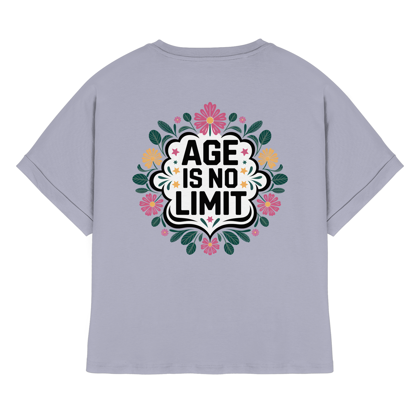 Age is No Limit ! Women No5 - Womens Organic Rolled Sleeves T-Shirt