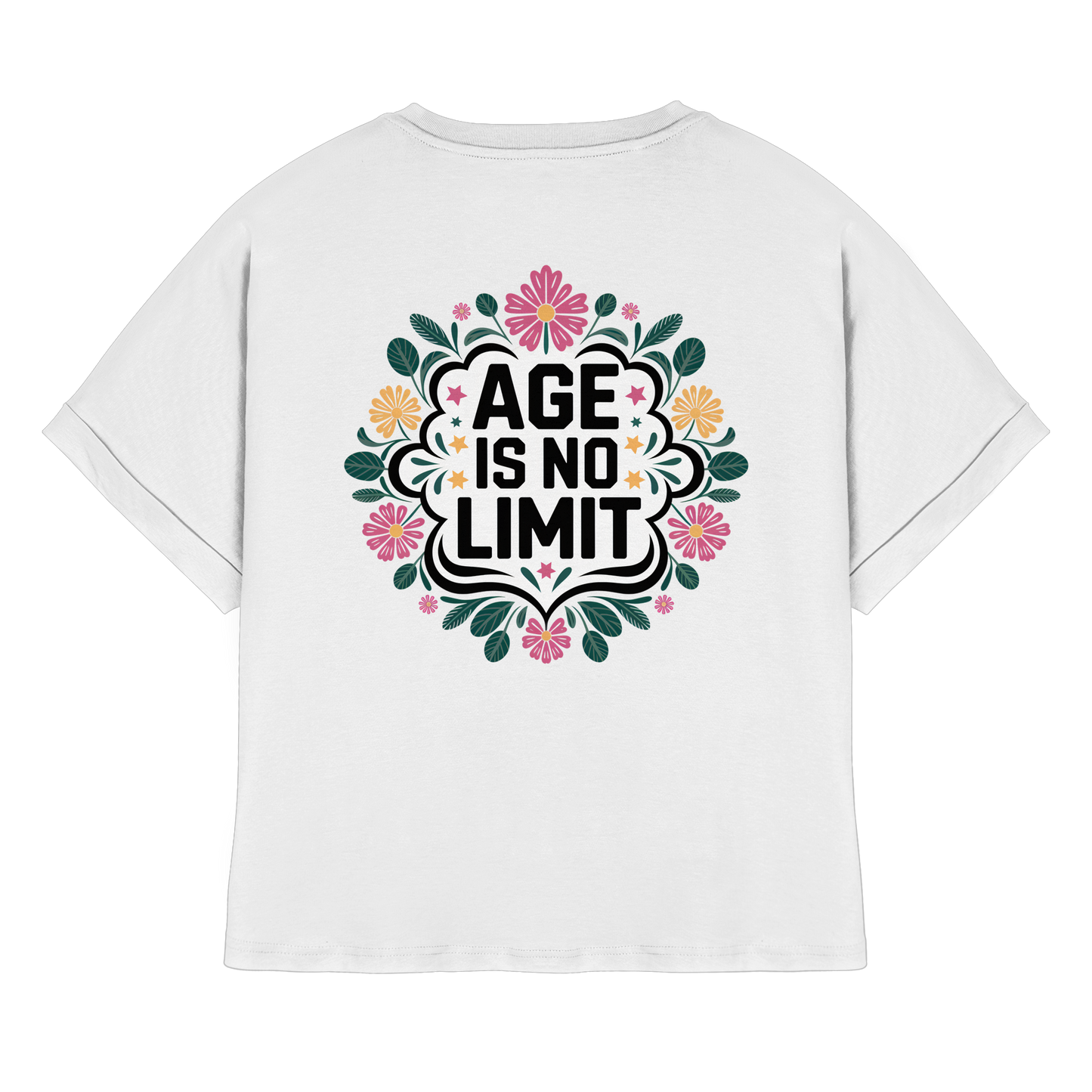 Age is No Limit ! Women No5 - Womens Organic Rolled Sleeves T-Shirt