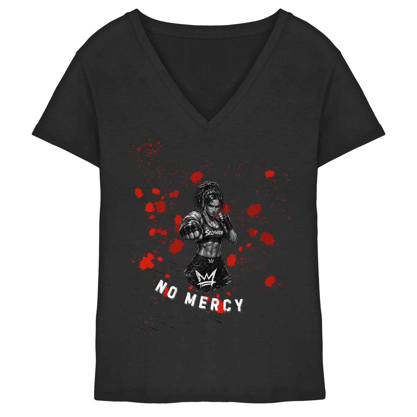 No Mercy Only for Women No14 - Ladies V-Neck Shirt