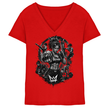 Only for Women Power No13 - Ladies V-Neck Shirt