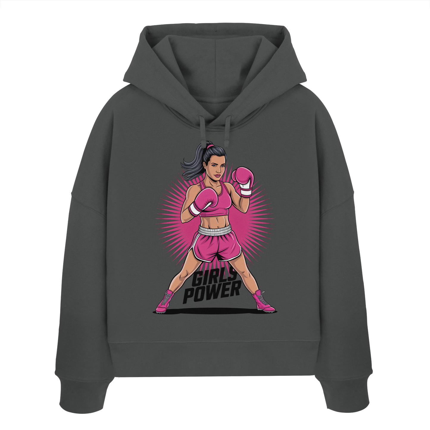 Girl Power / Women No2 - Womens Organic Boxcut Hoodie