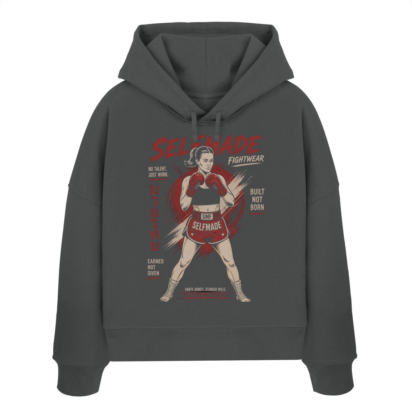 Women No1 - Womens Organic Boxcut Hoodie
