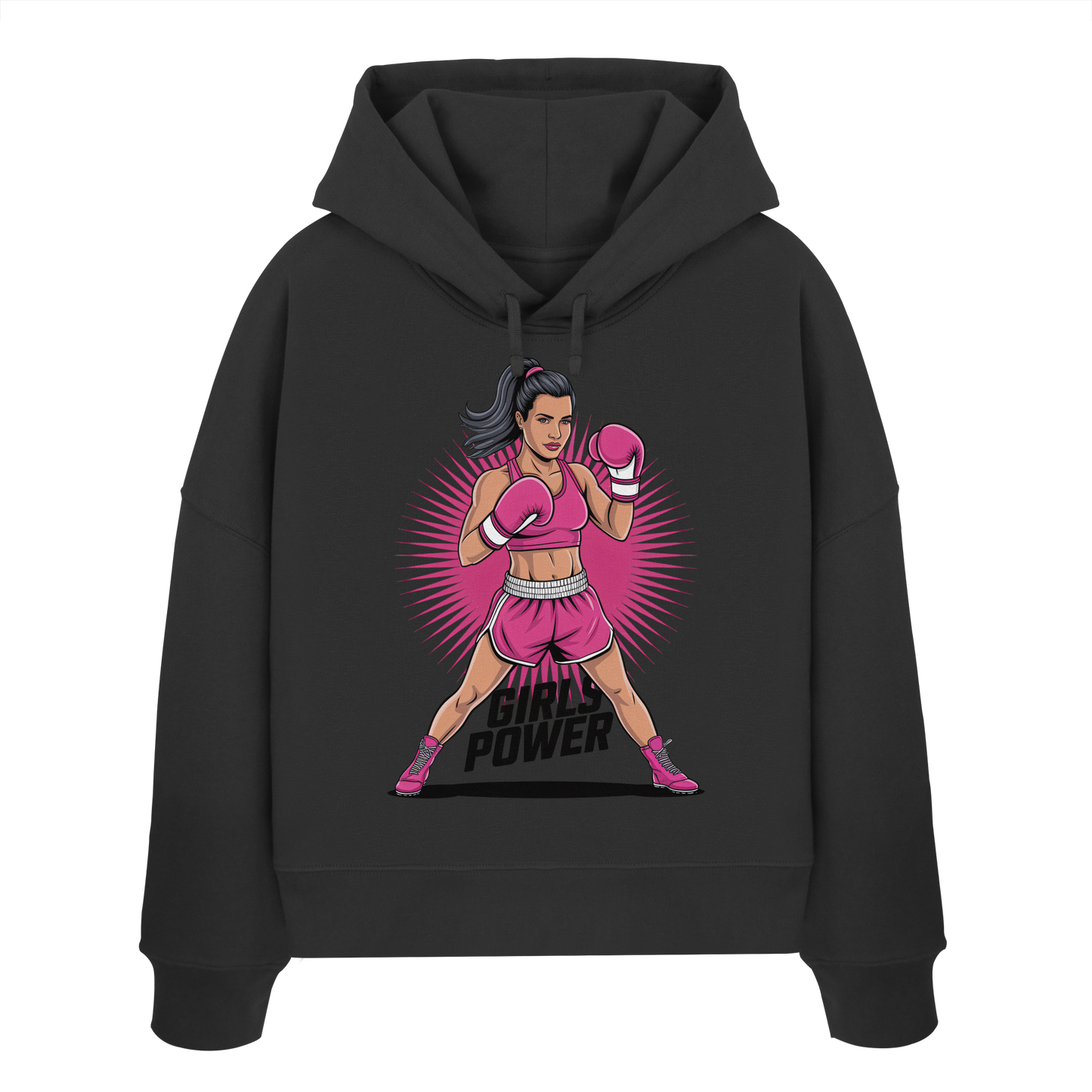 Girl Power / Women No2 - Womens Organic Boxcut Hoodie