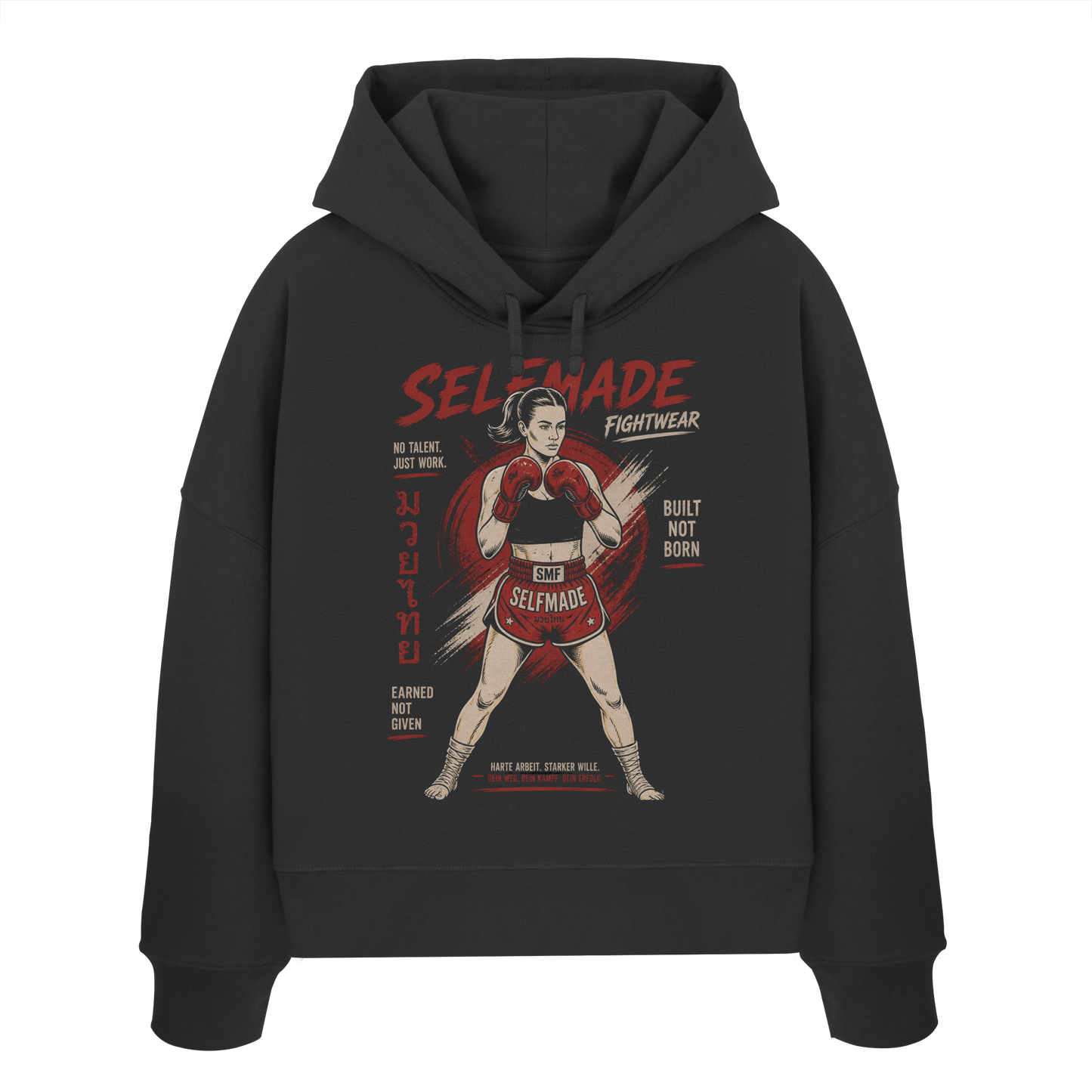 Women No1 - Womens Organic Boxcut Hoodie