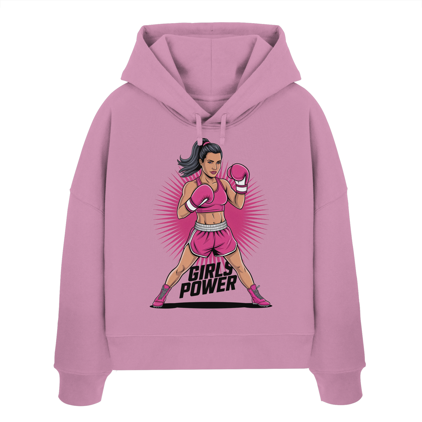 Girl Power / Women No2 - Womens Organic Boxcut Hoodie