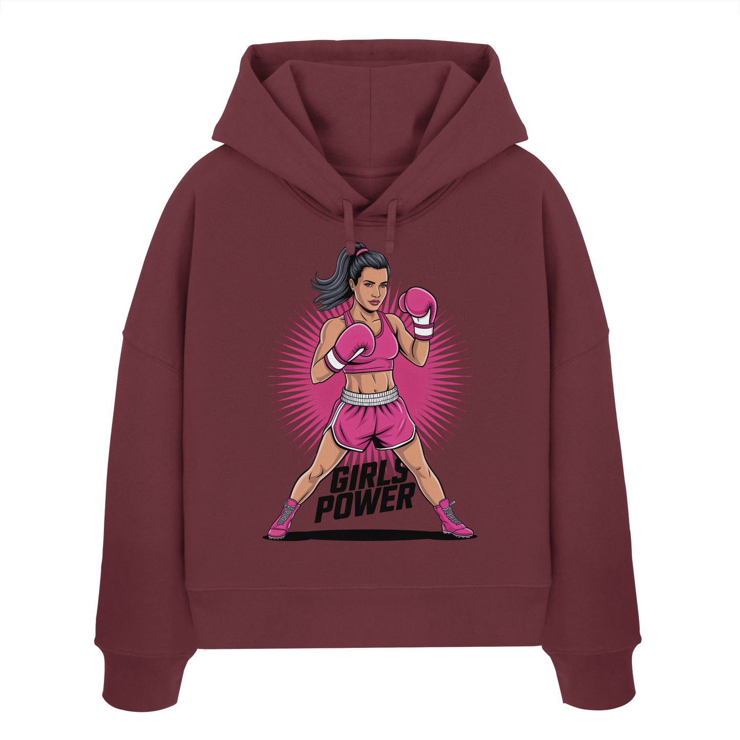 Girl Power / Women No2 - Womens Organic Boxcut Hoodie