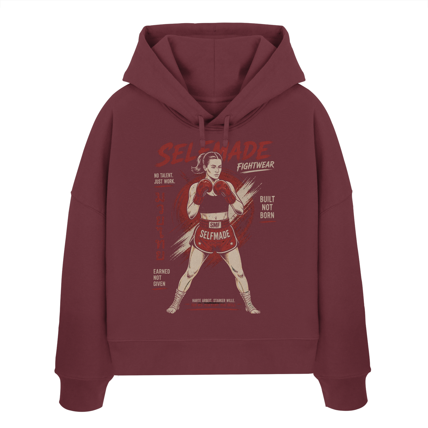 Women No1 - Womens Organic Boxcut Hoodie