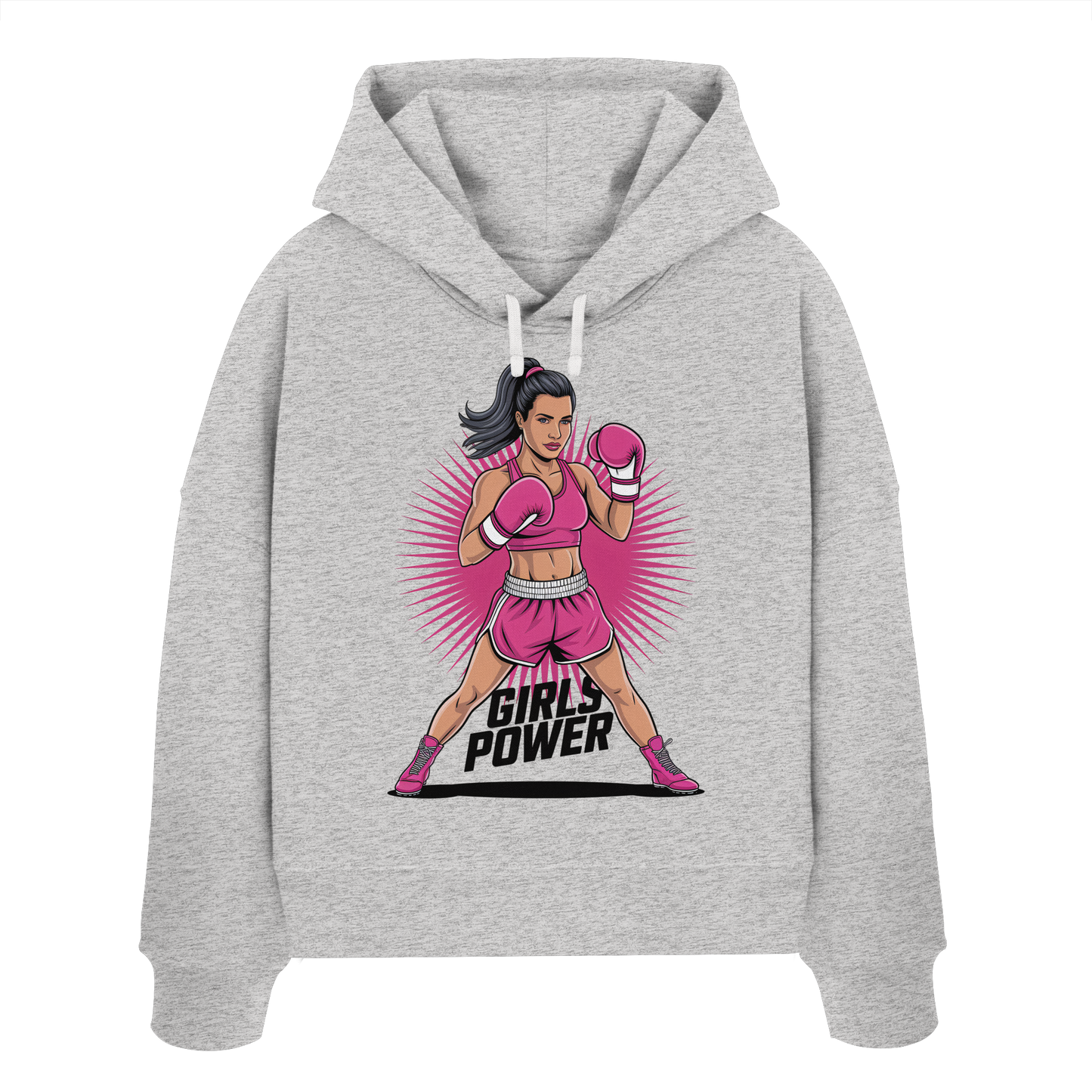 Girl Power / Women No2 - Womens Organic Boxcut Hoodie