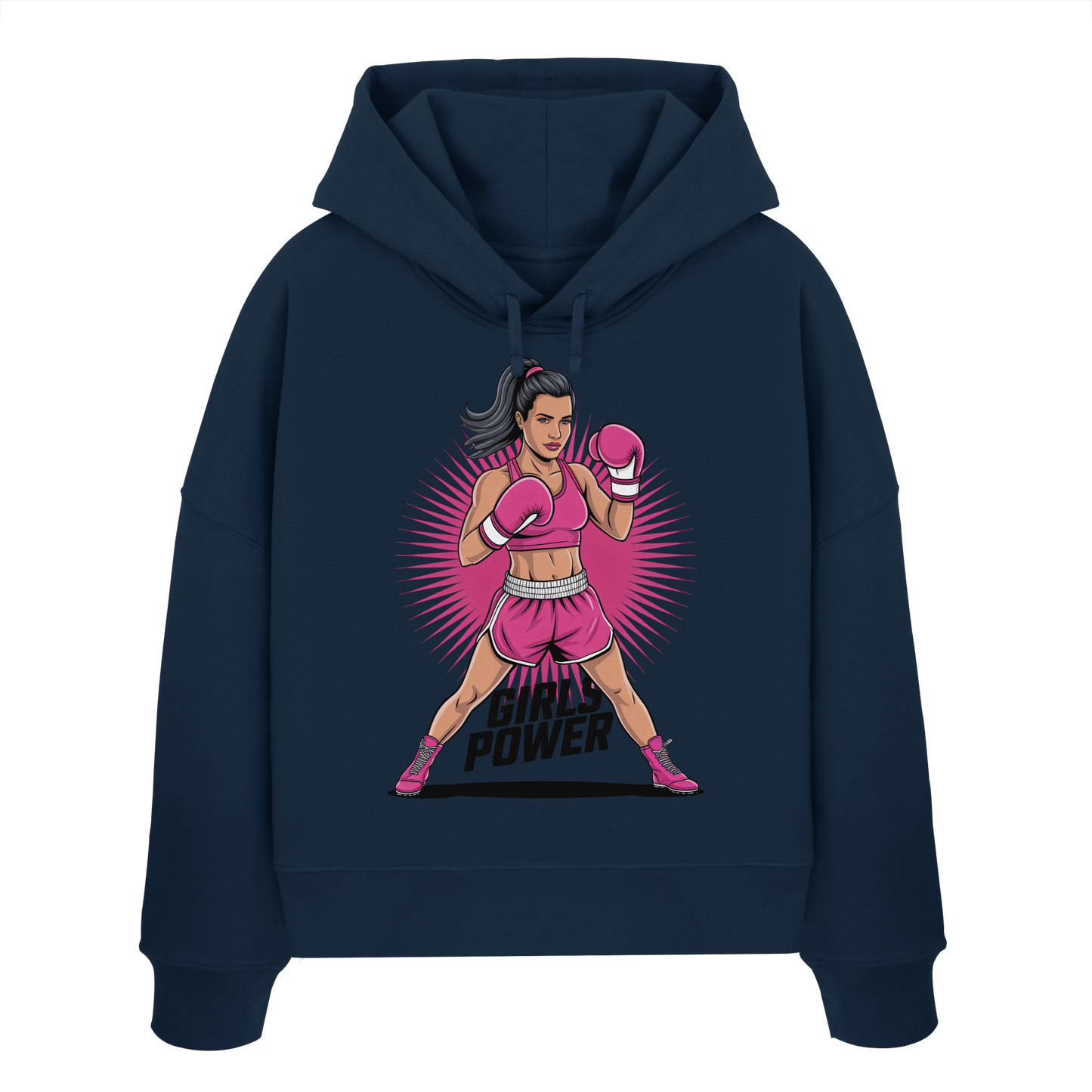 Girl Power / Women No2 - Womens Organic Boxcut Hoodie