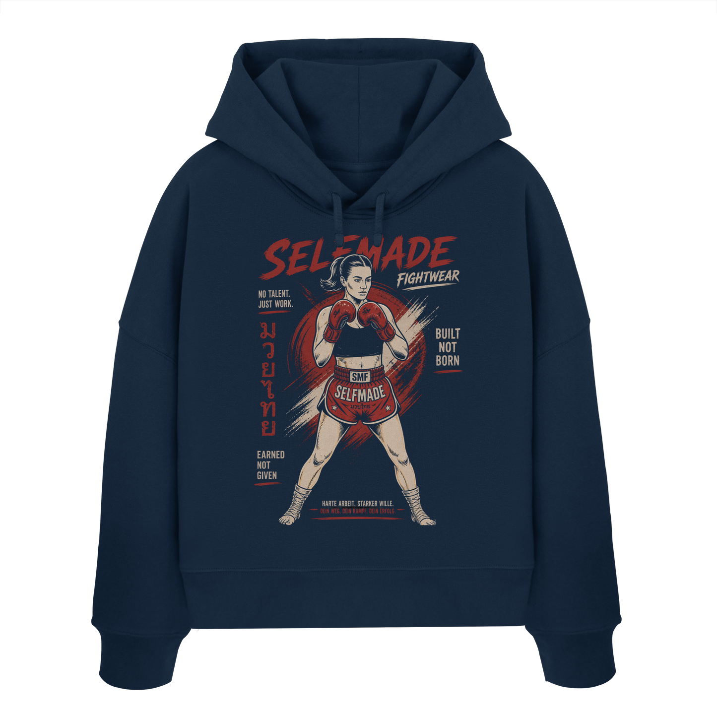 Women No1 - Womens Organic Boxcut Hoodie