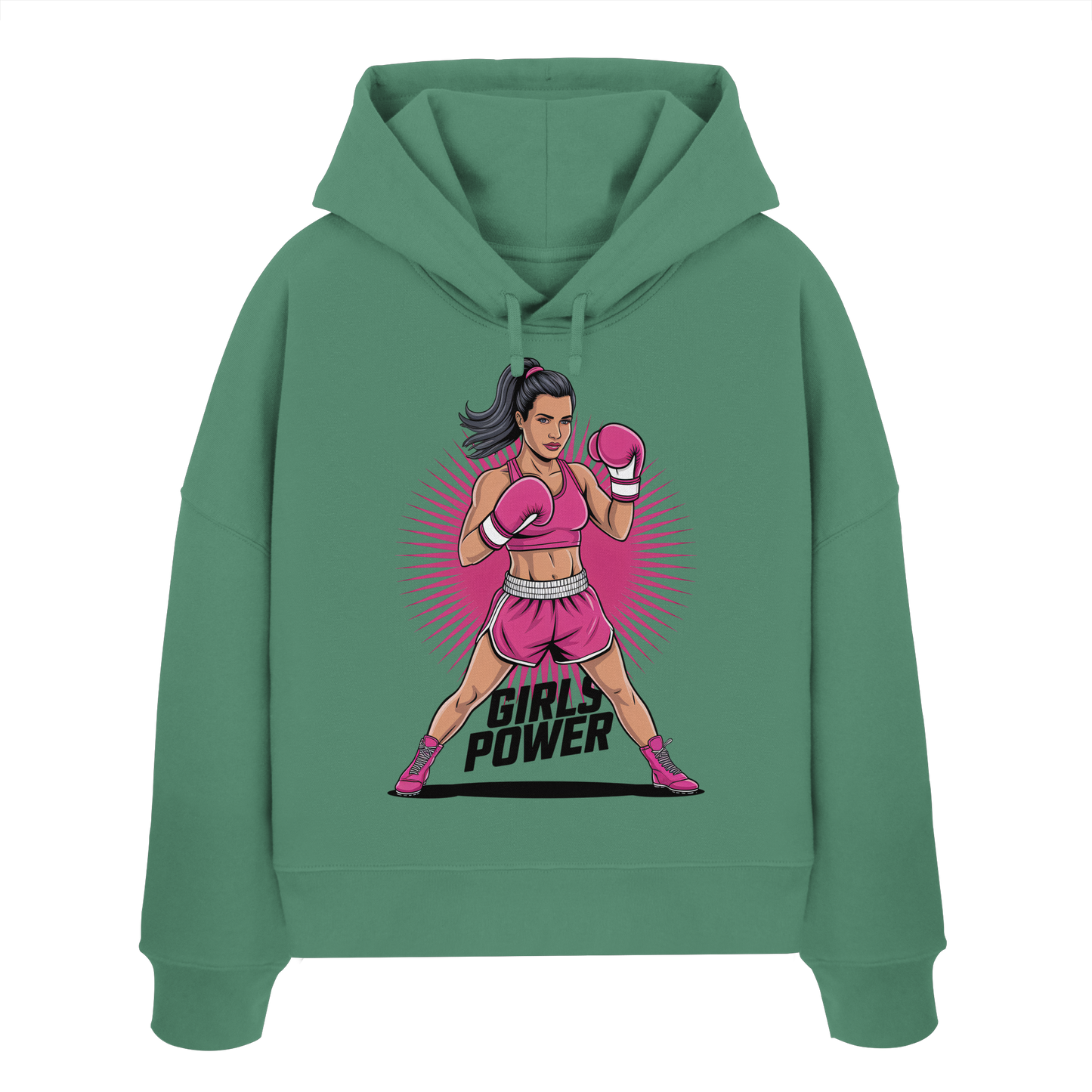 Girl Power / Women No2 - Womens Organic Boxcut Hoodie