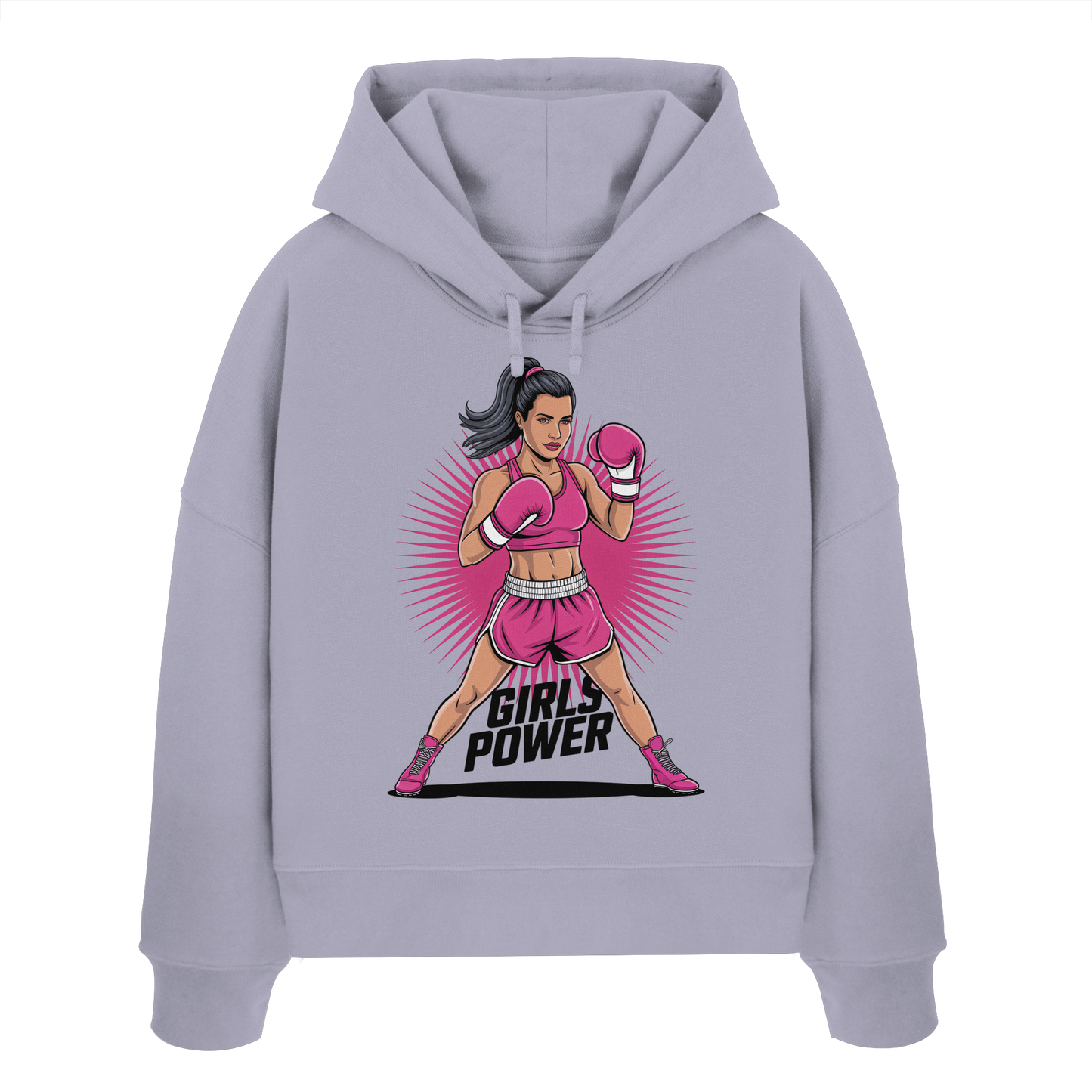 Girl Power / Women No2 - Womens Organic Boxcut Hoodie