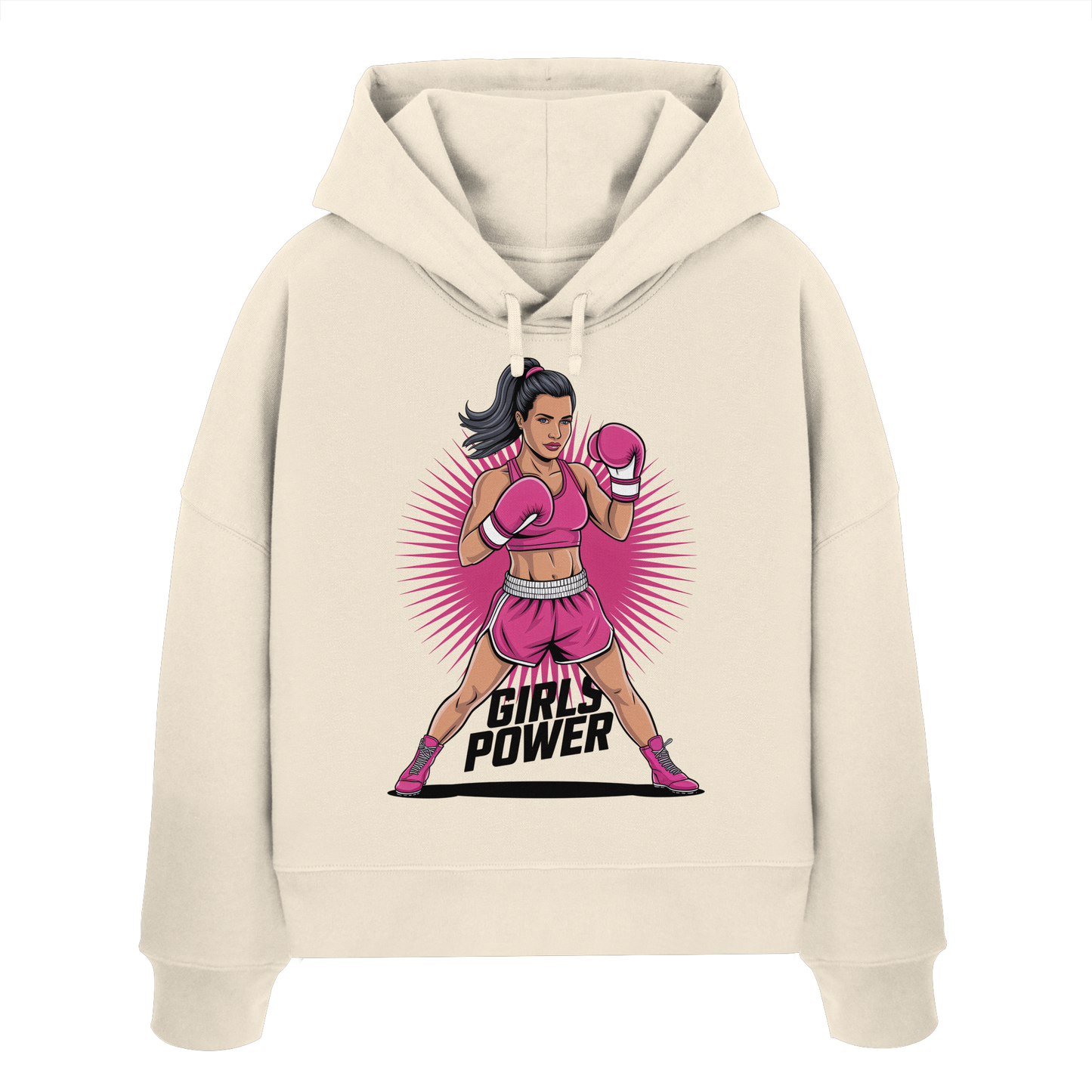 Girl Power / Women No2 - Womens Organic Boxcut Hoodie