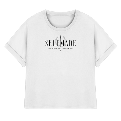 only for Women No6 - Womens Organic Rolled Sleeves T-Shirt